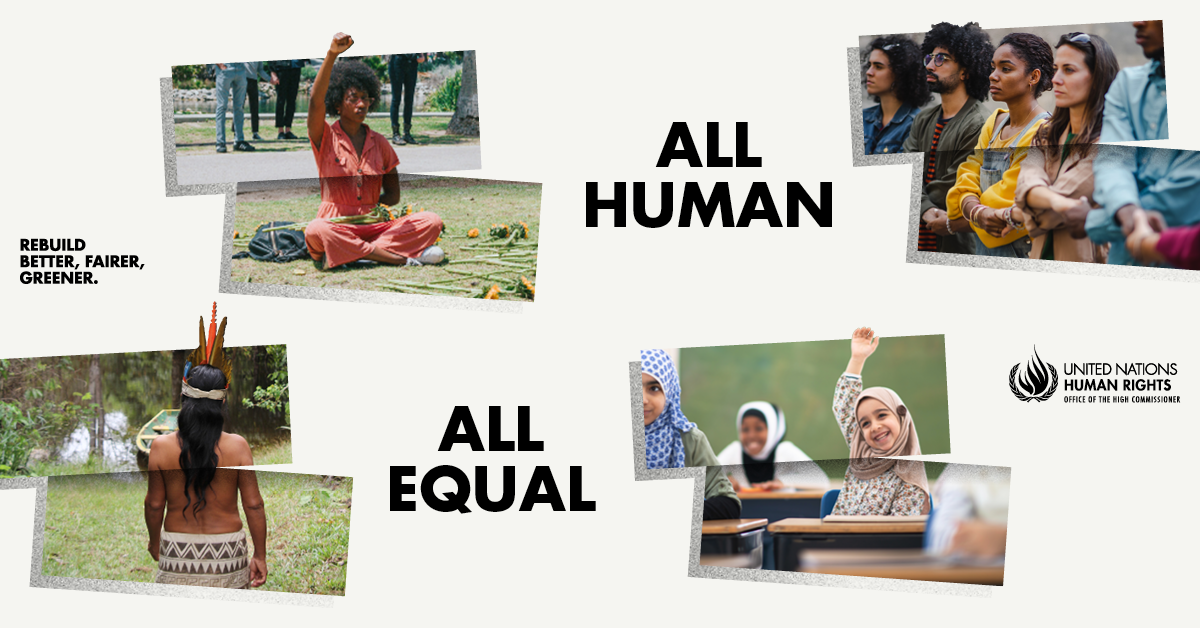 Image of Human Rights flyer by United Nations; courtesy UN.org; links to UN.org website.